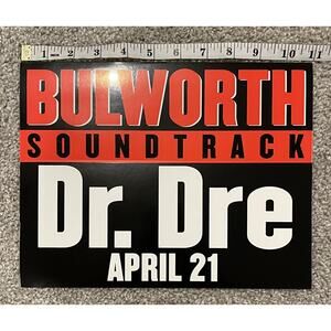 VINTAGE RARE LARGE HIP HOP RAP STICKER DR DRE BULLWORTH SOUNDTRACK DEATHROW REC